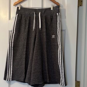 adidas Charcoal Gray Knit sweats with White Stripes.  XL